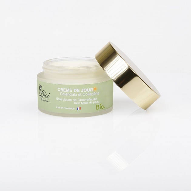 CREME DE JOUR à base de Calendula et Collagène, Naturelle, Biologique